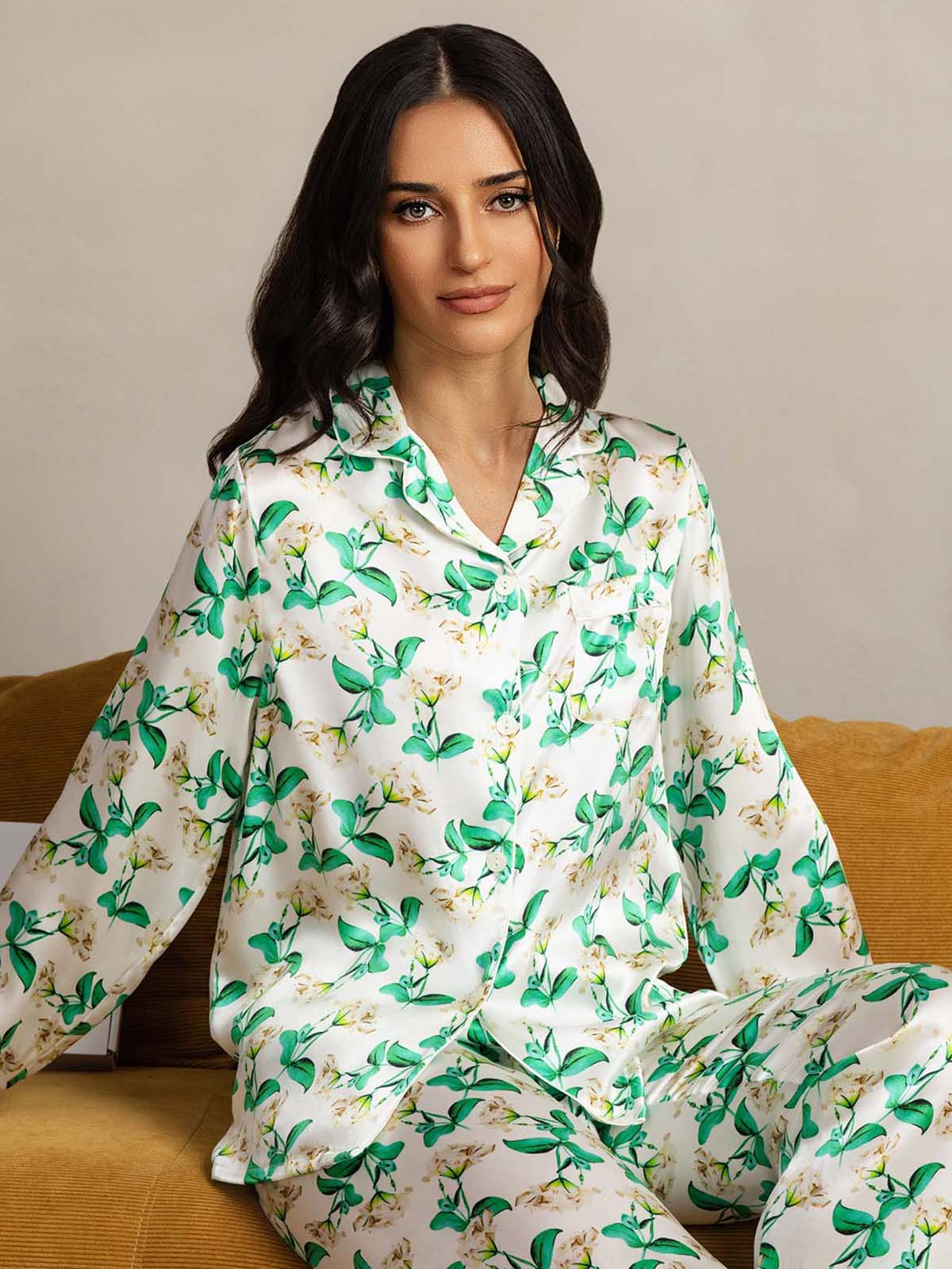 Green Floral / L(12/14)