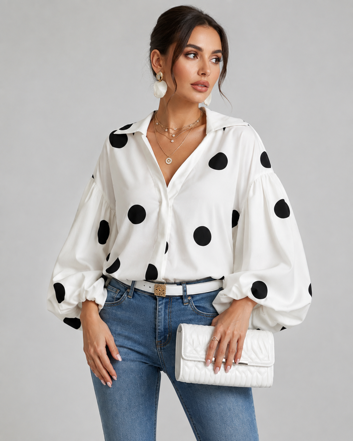 White  Polka / 2XL