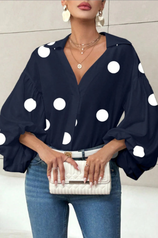 Navy  Polka / 2XL
